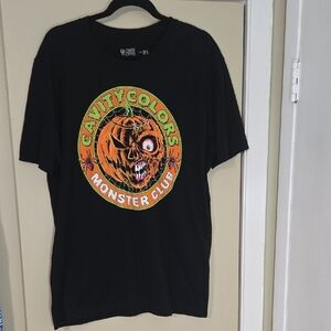 Cavity Colors Monster Club Black T-Shirt Size XL